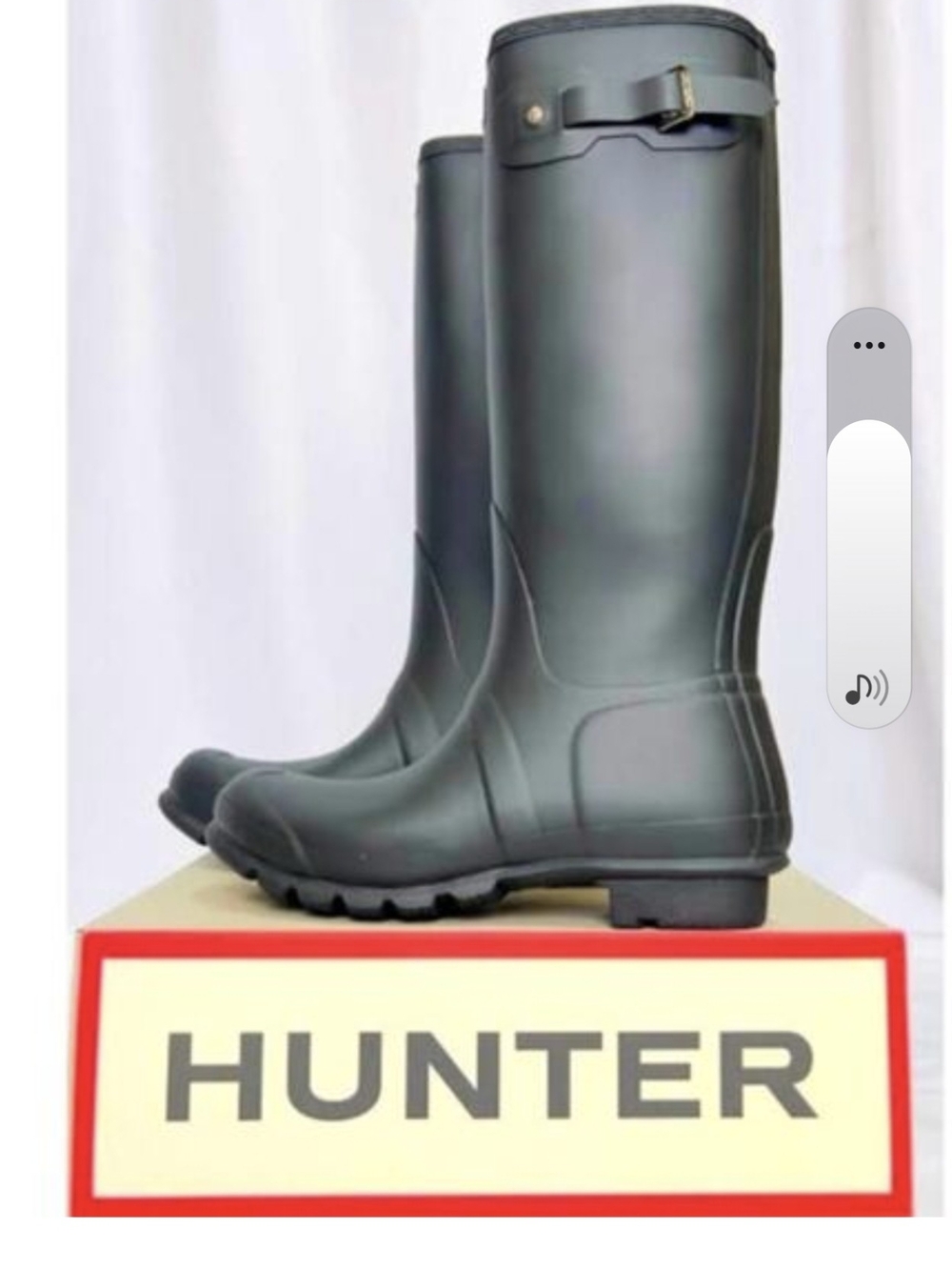 Hunter Matte Black Women's Knee-High Rain Boots